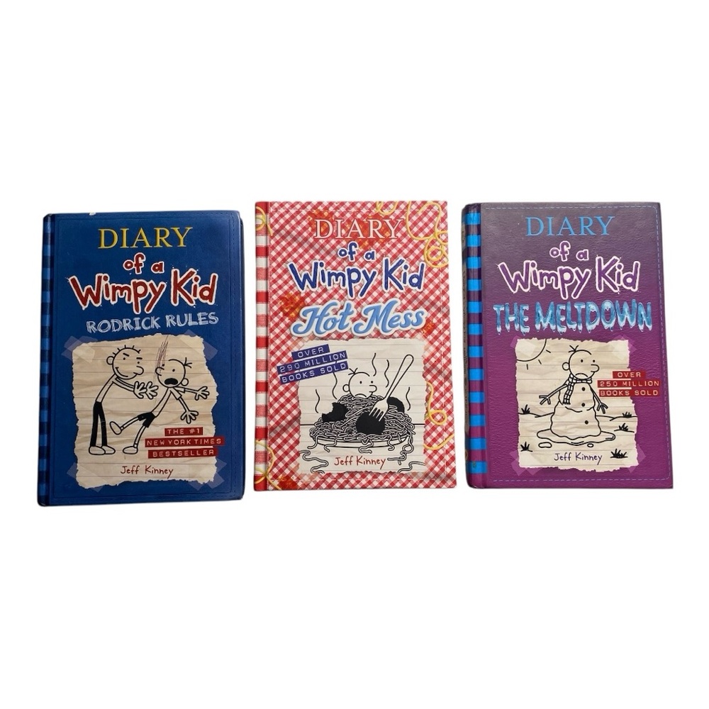 Bundle of Diary of a Wimpy Kid Books.  Set of 3